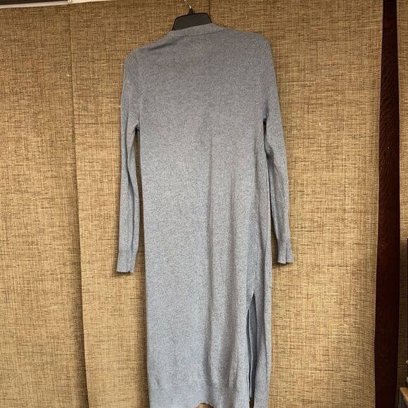 Marty M cotton blend long open cardigan color light cool grey - Picture 5 of 5